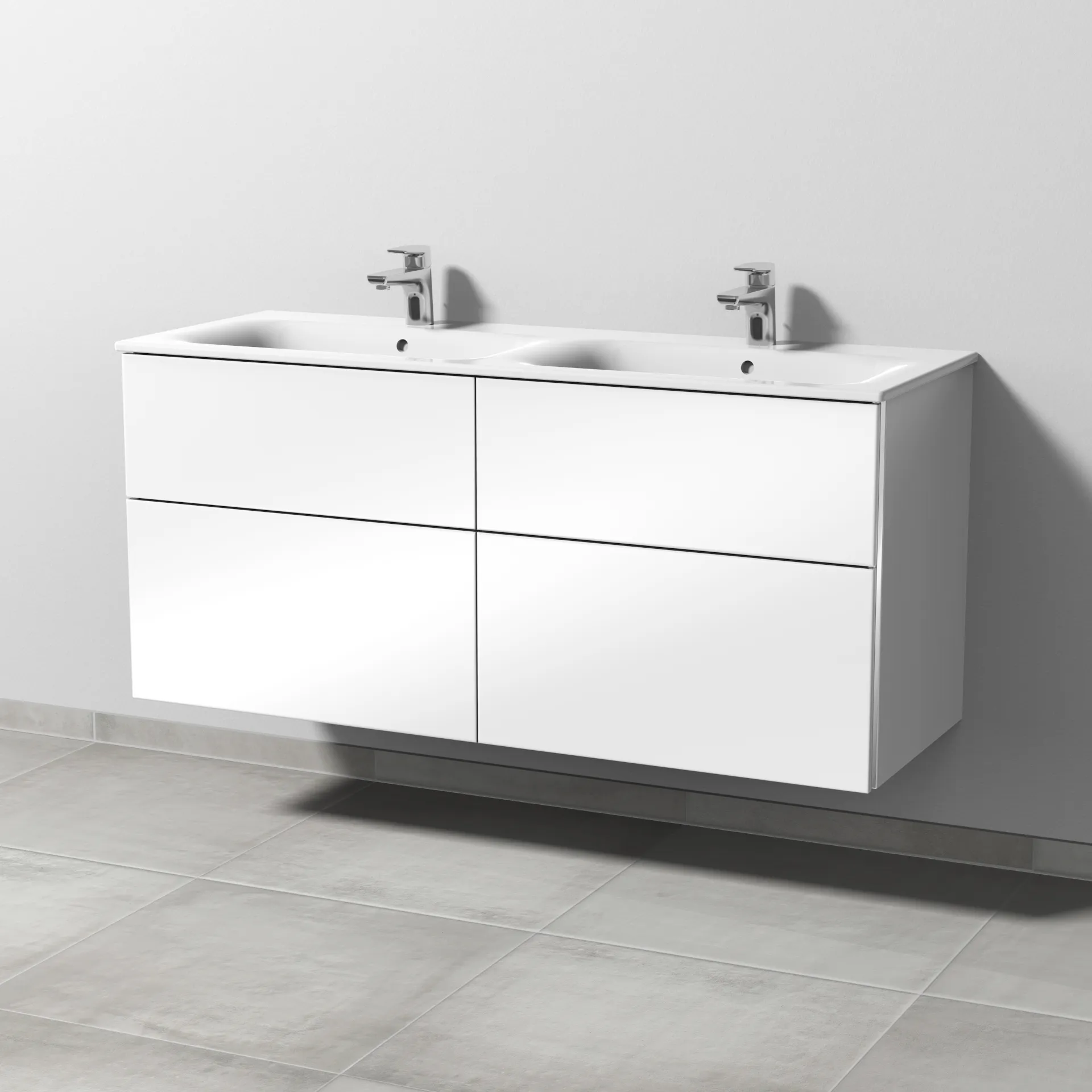 Sanipa Waschtischunterschrank „3way“ 1284 × 582 × 472 mm in Weiß (glanz) Sanipa Waschtischunterschrank „3way“ 1284 × 582 × 472 mm in Weiß (glanz)