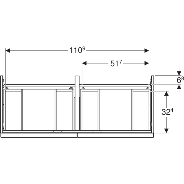 Geberit Waschtischunterschrank „Icon“ 118,4 × 61,5 × 47,6 cm