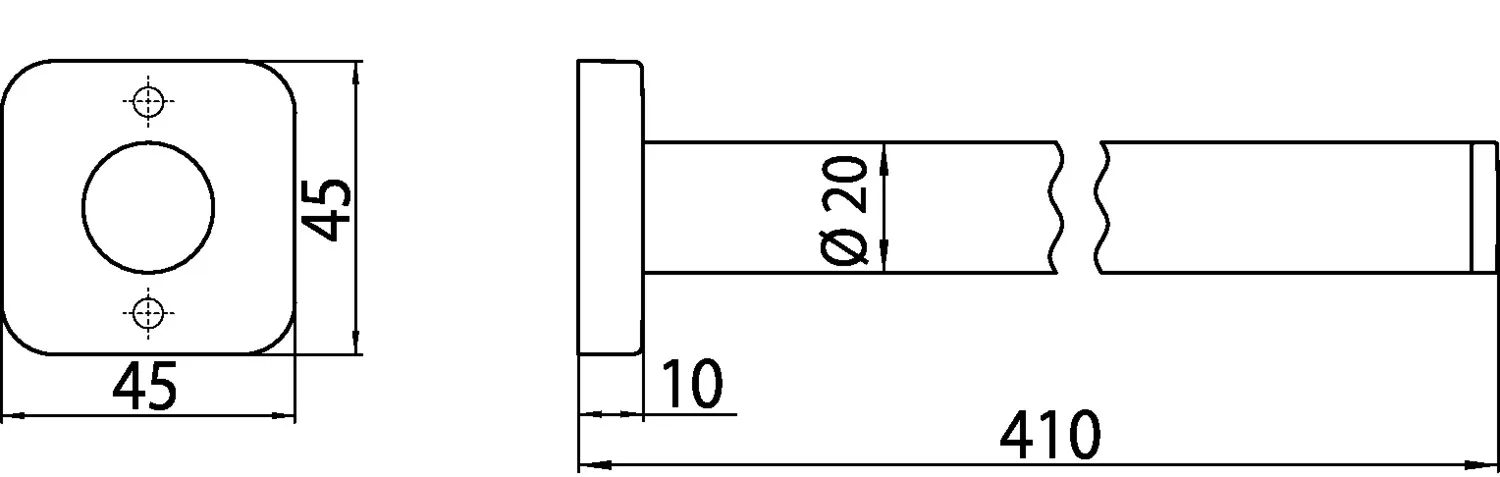 trend Handtuchhalter starr 1-armig, 410mm, rund, chrom trend Handtuchhalter starr 1-armig, 410mm, rund, chrom
