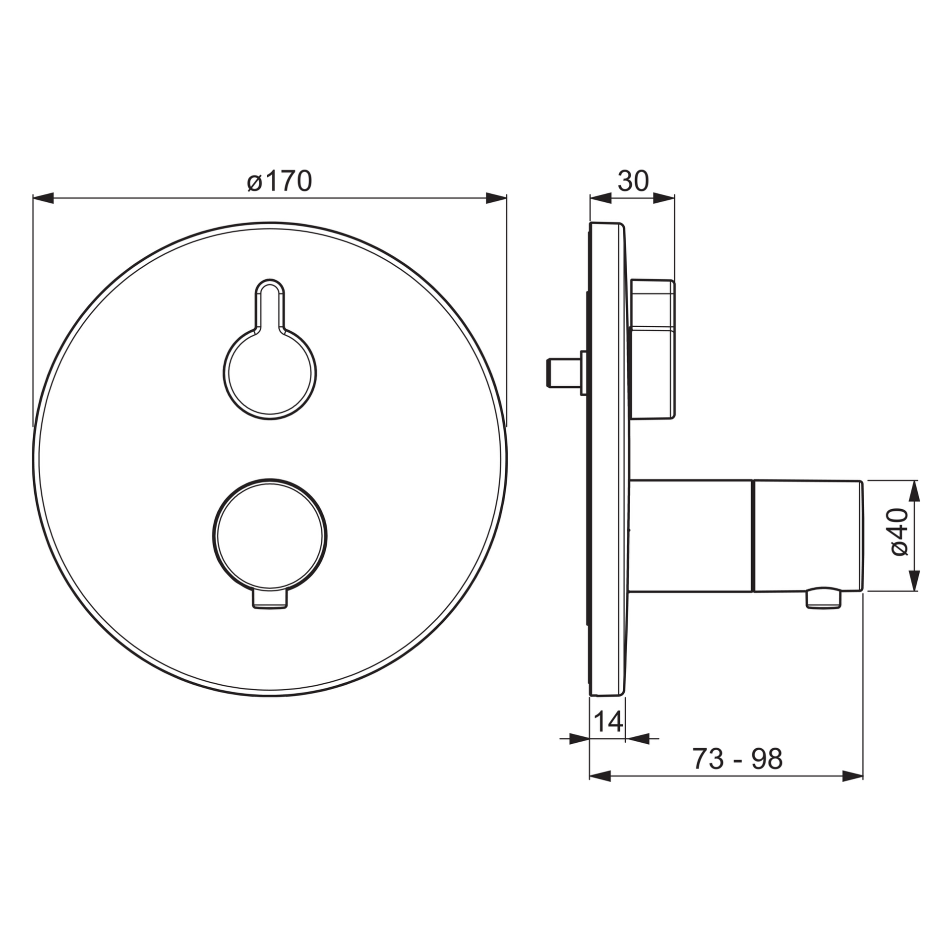 HansaVAROX Duscharmatur Wandmontage, Fertigmontageset für Brausebatterie HansaVAROX PRO 4057 Rosette rund Chrom HansaVAROX Duscharmatur Wandmontage, Fertigmontageset für Brausebatterie HansaVAROX PRO 4057 Rosette rund Chrom