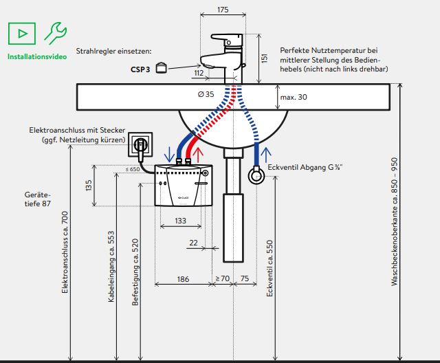 Clage Durchlauferhitzer „MCX Blue“ Clage Durchlauferhitzer „MCX Blue“