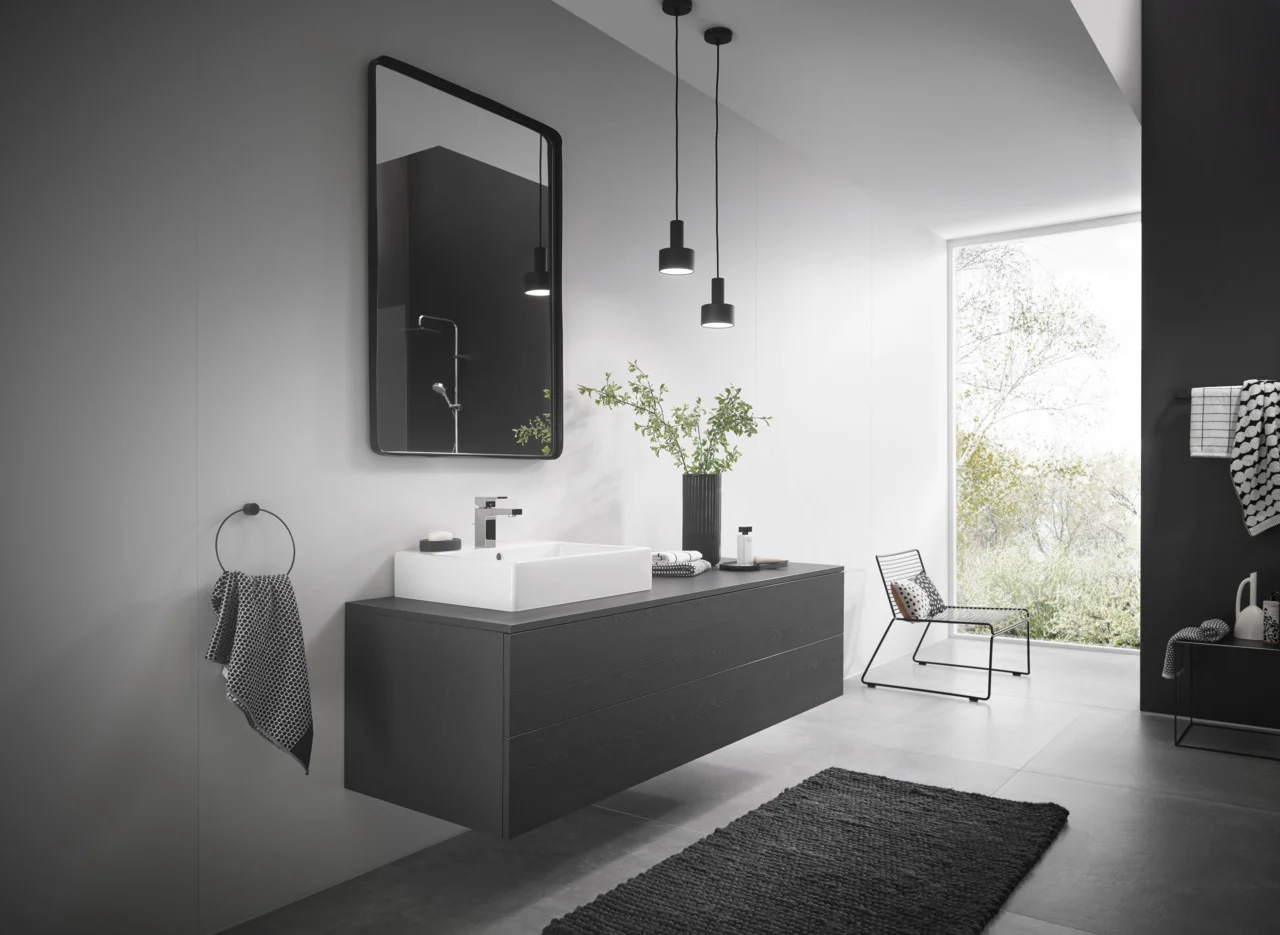 Hansgrohe Vernis Shape Einhebel-Waschtischmischer 100, Chrom, Ausladung 110 mm, Auslaufhöhe 95 mm
