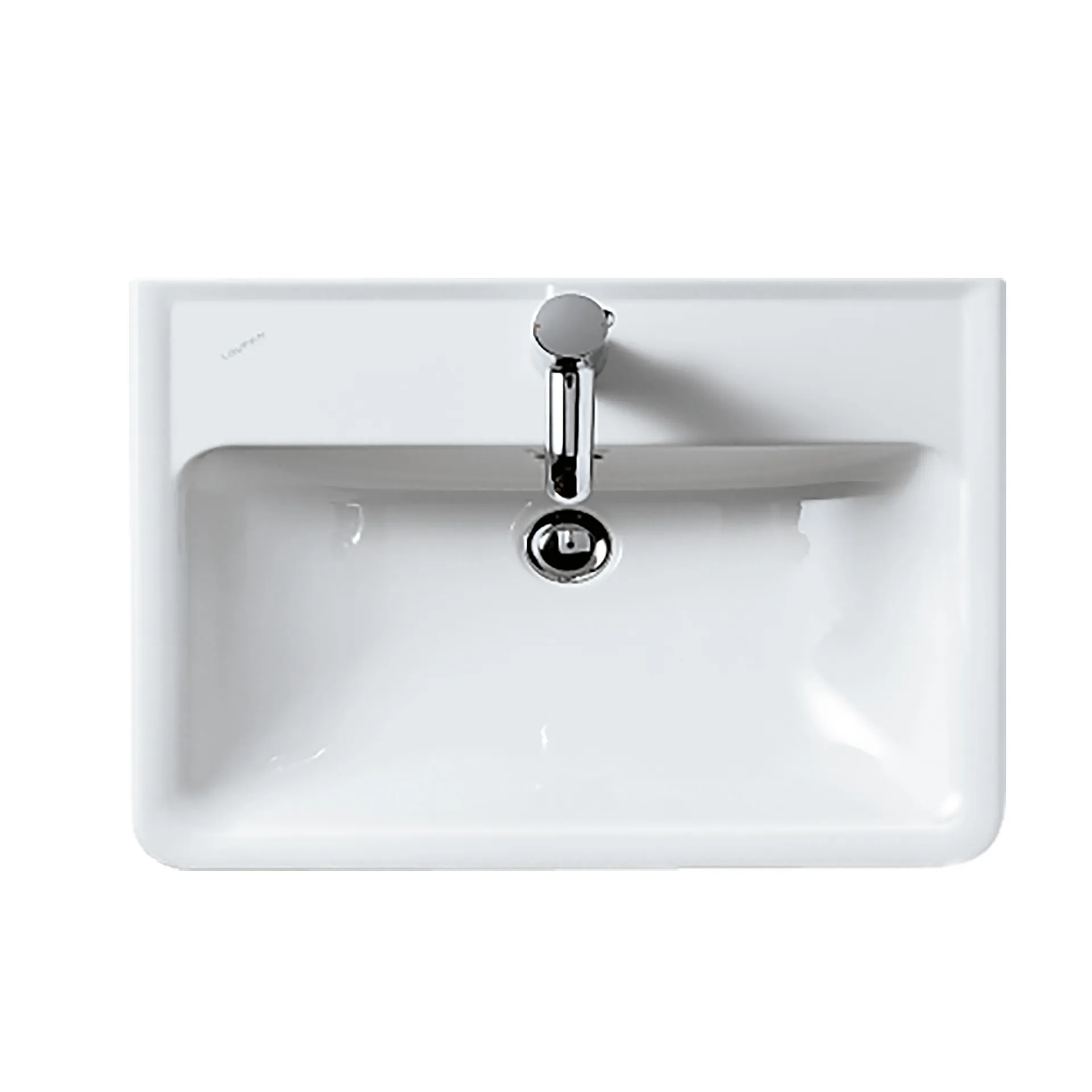 Waschtisch PRO A 480x550x170 1 Hahnloch mit Überlauf weiß