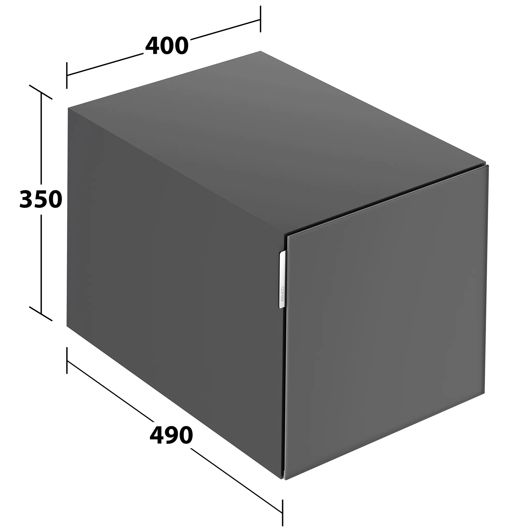 KEUCO Sideboard mit Auszug „Edition 11 Art“ Smoke (Glas, satiniert), Smoke (Lack, seidenmatt), mit Beleuchtung 40 × 35 × 49 cm KEUCO Sideboard mit Auszug „Edition 11 Art“ Smoke (Glas, satiniert), Smoke (Lack, seidenmatt), mit Beleuchtung 40 × 35 × 49 cm