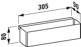 Laufen Hochschrank „INO“ 90 × 80 × 305 mm Weiß matt Laufen Hochschrank „INO“ 90 × 80 × 305 mm Weiß matt