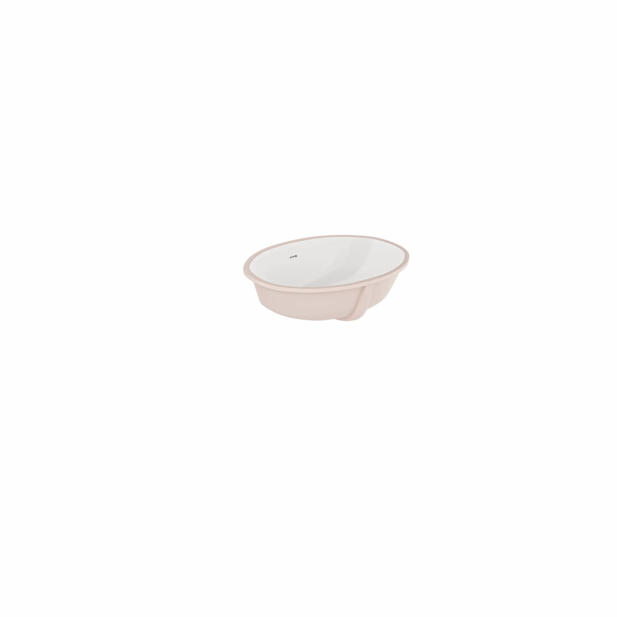 Kludi-RESA Einbauwaschtisch oval weiß glänzend 44 x 35 cm Höhe 19,5 cm