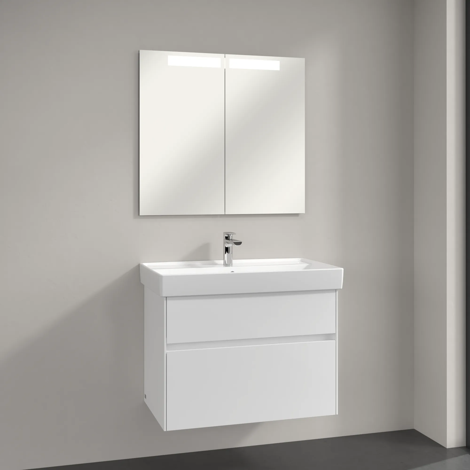 Villeroy & Boch Unterputz-Spiegelschrank „My View-In“ 80,1 × 74,7 × 10,7 × 10,7 cm