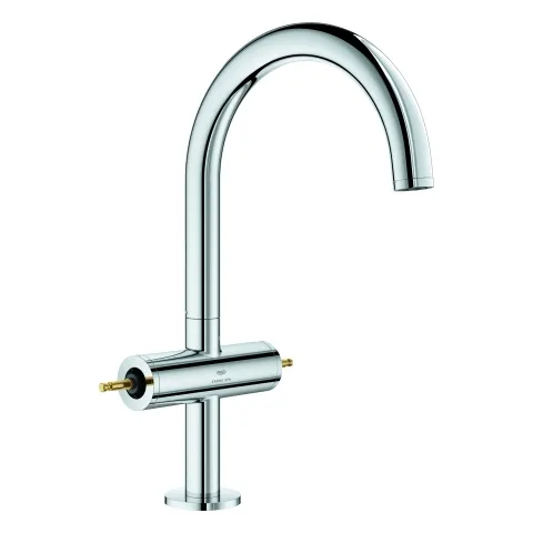 Waschtisch-Einlochbatterie Atrio Private Collection 21134, L-Size, für Hebelgriffe, Zugstangen-Ablaufgarnitur, chrom Farbe: chrom / Größe: L Waschtisch-Einlochbatterie Atrio Private Collection 21134, L-Size, für Hebelgriffe, Zugstangen-Ablaufgarnitur, chrom Farbe: chrom / Größe: L