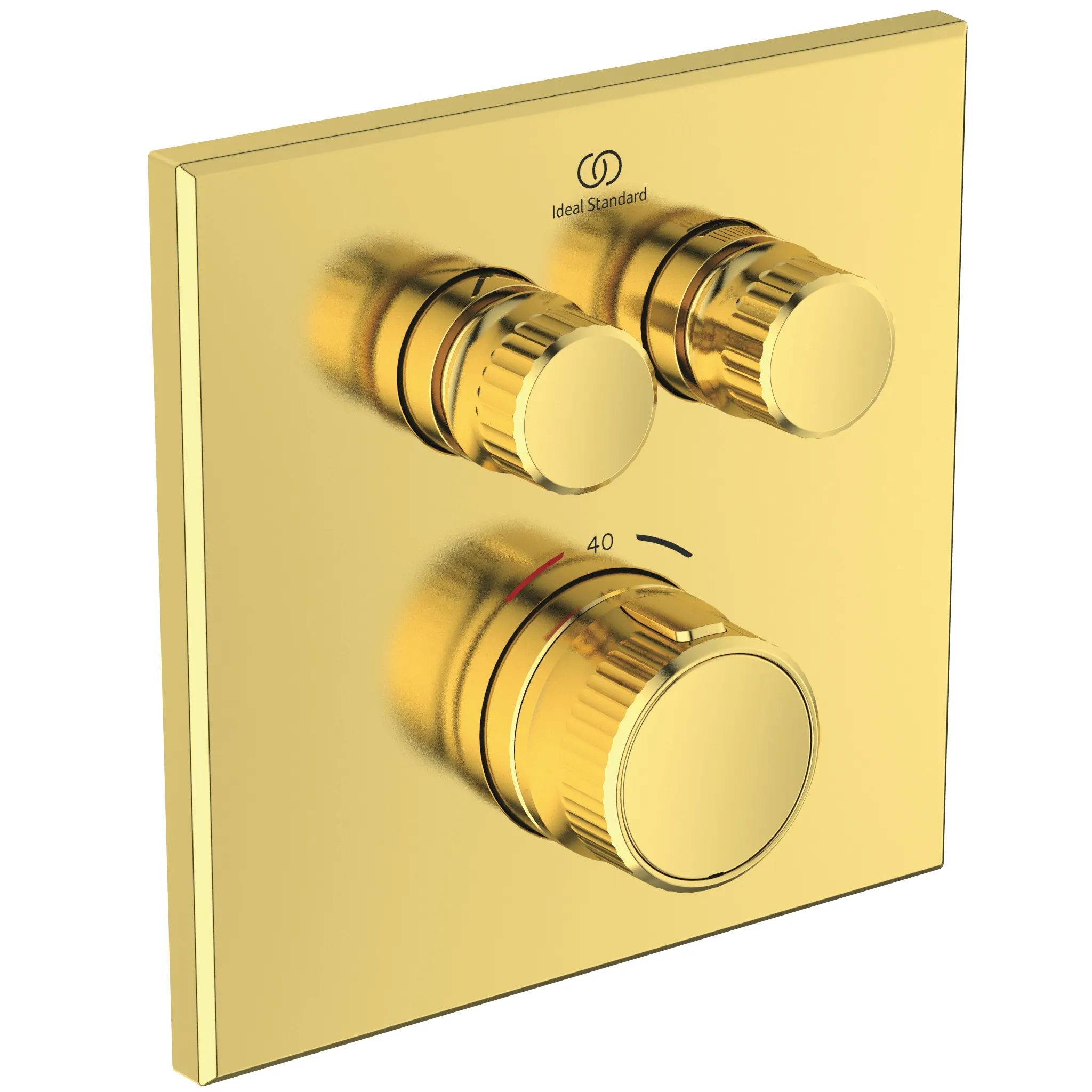Brausethermostat Unterputz Ceratherm Navigo 2 Verbraucher Eckig Brushed Gold Brausethermostat Unterputz Ceratherm Navigo 2 Verbraucher Eckig Brushed Gold