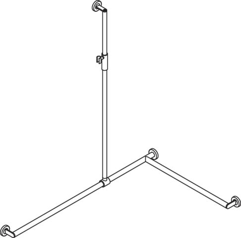 HEWI Haltegriff Ausführung rechts „System 900“, Befestigung verdeckt