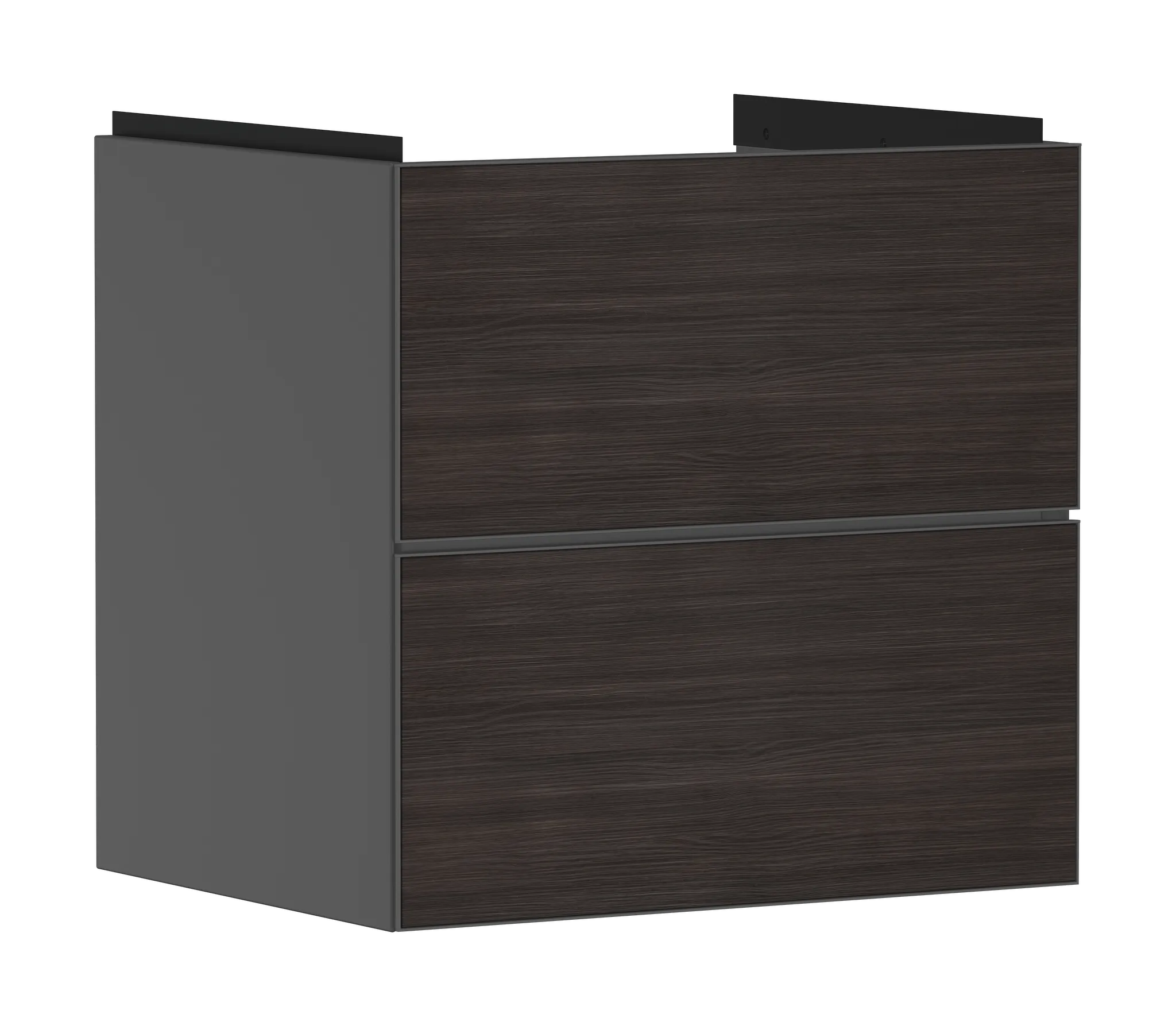 Hansgrohe Xevolos E Waschtischunterschrank Schiefergrau Matt 580⁄475 mit 2 Schubkästen
