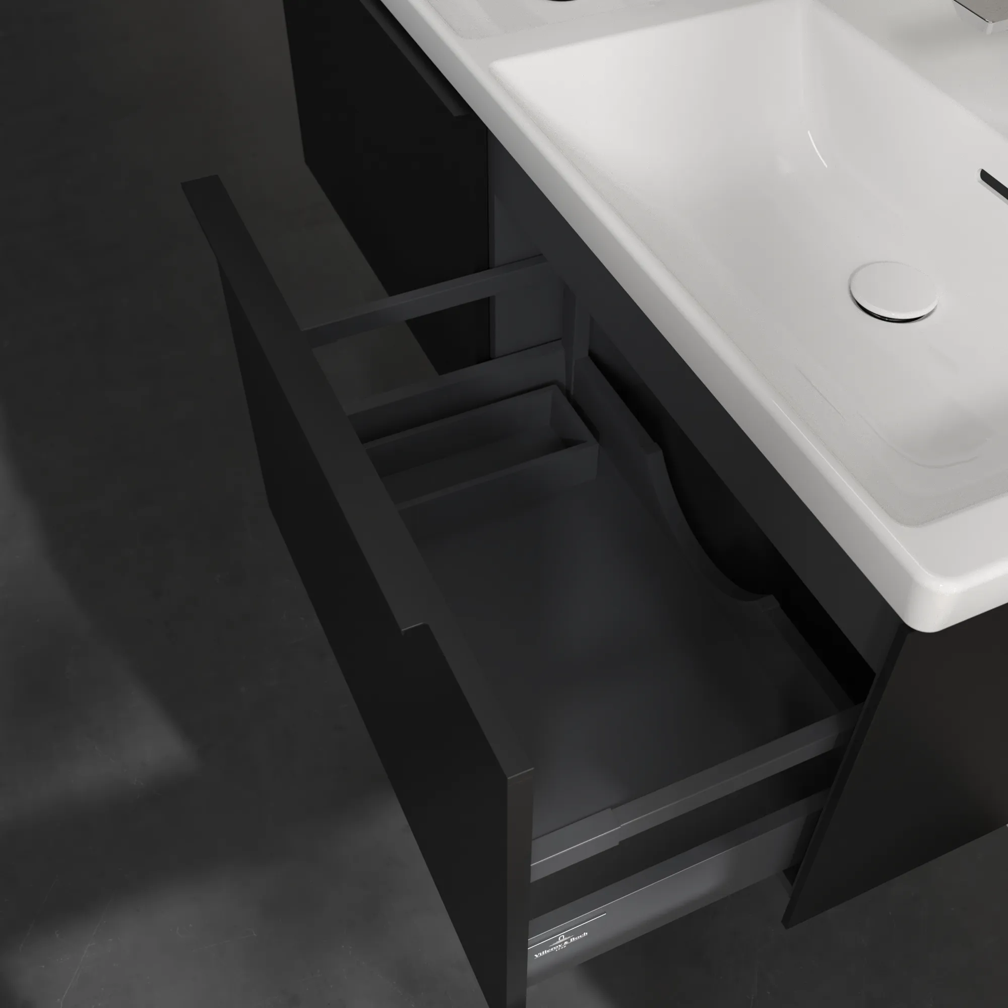 Villeroy & Boch Subway 3.0 Waschbeckenunterschrank, 1272 x 429 x 478 mm, Volcano Black Villeroy & Boch Subway 3.0 Waschbeckenunterschrank, 1272 x 429 x 478 mm, Volcano Black