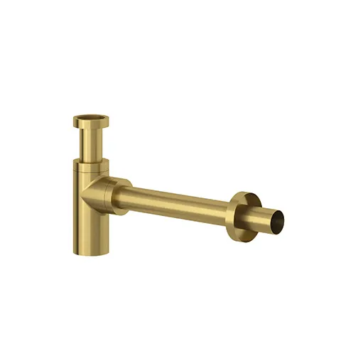 Kludi BAD SIFONE Flaschen-Geruchsverschluss Brushed Gold, G1 1/4 x D 32mm x 320mm, für Waschtische