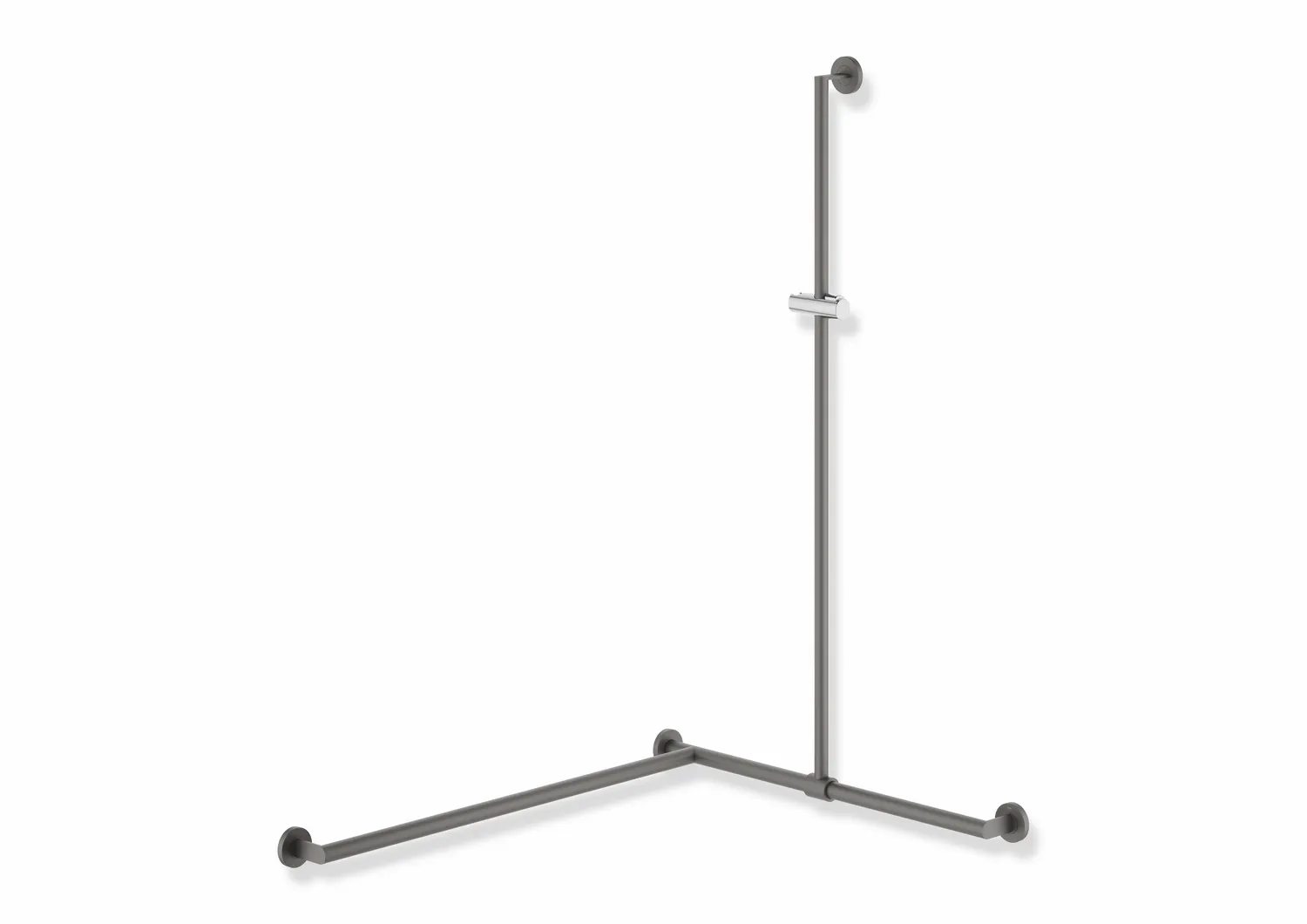 HEWI Duschhandlauf System 900 PG56, Dunkelgrau Perlglimmer tiefmatt