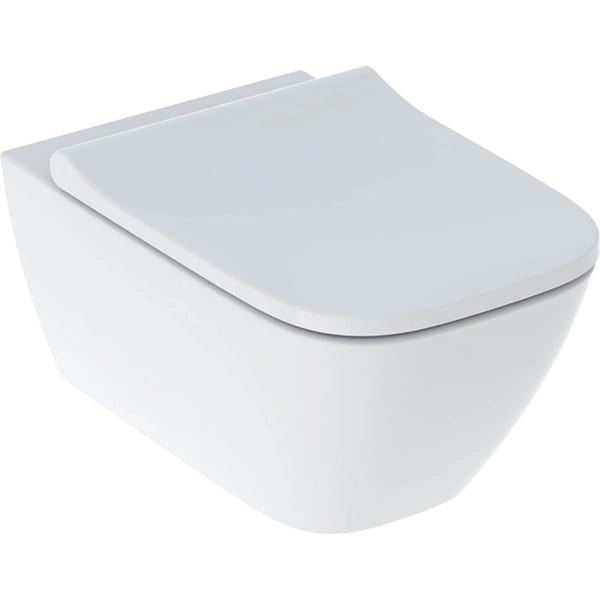 Wand-Tiefspül-WC Set mit WC-Sitz „Smyle Square“ geschlossene Form 35,5 × 37,5 × 54 cm ohne Spülrand