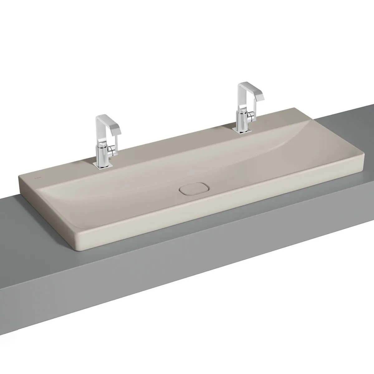 VitrA New Metropole Doppelaufsatzwaschtisch wandgebunden rechteckig 120 x 47 cm VitrA New Metropole Doppelaufsatzwaschtisch wandgebunden rechteckig 120 x 47 cm