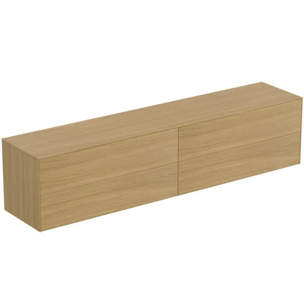 Ideal Standard Waschtischunterschrank „Conca“ 238,7 × 55 × 50,5 cm Eiche hell Furnier Ideal Standard Waschtischunterschrank „Conca“ 238,7 × 55 × 50,5 cm Eiche hell Furnier