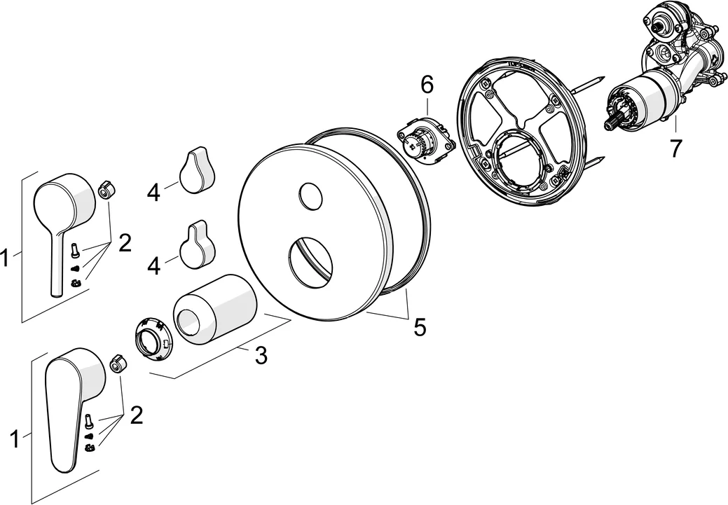HansaVANTIS Wannen- und Brausearmatur, Einhebelmischer, Chrom