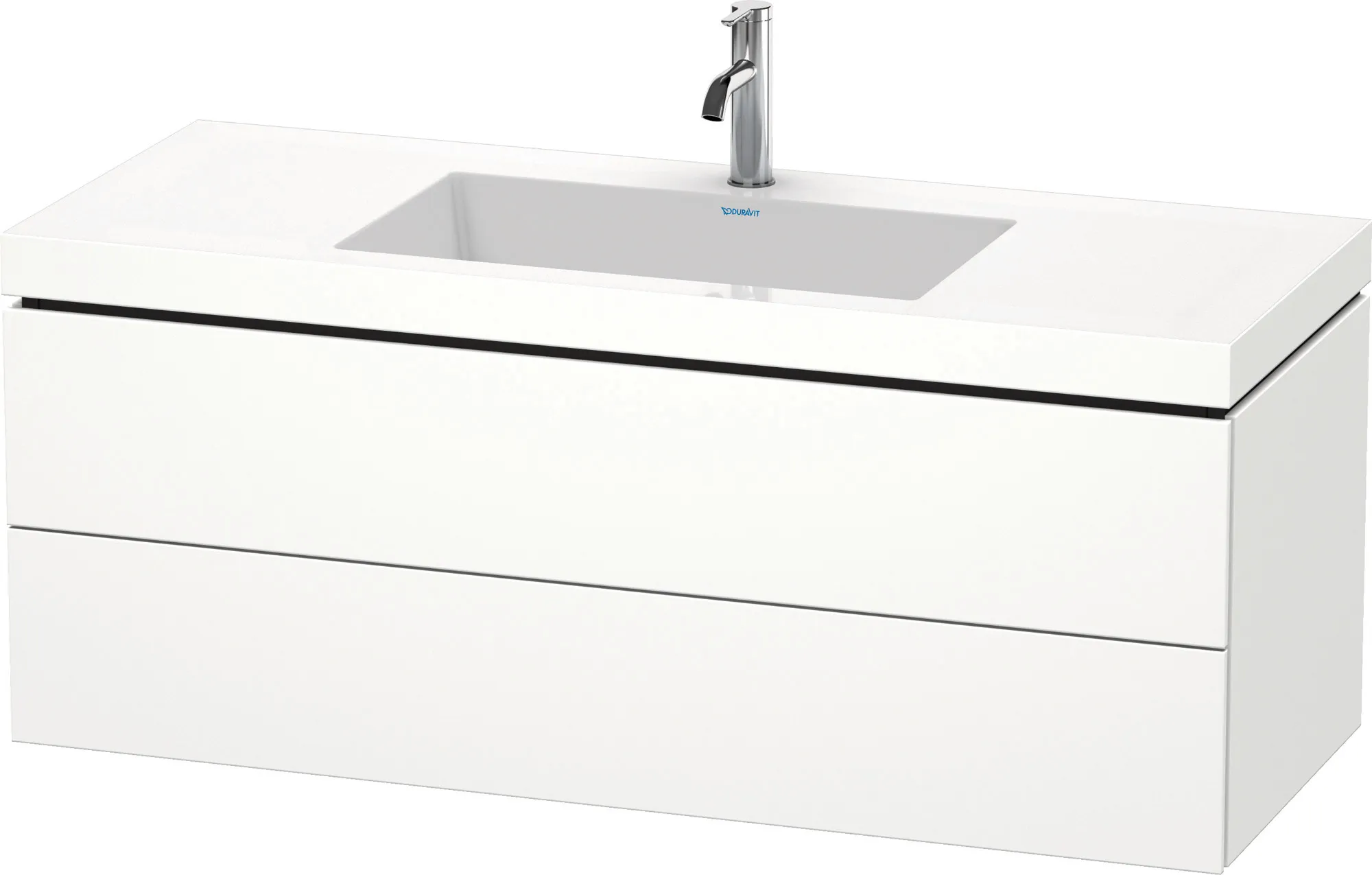 Duravit Möbelset c-shaped Set wandhängend wandhängend „L-Cube“ 120 × 50 × 48 cm Weiß Supermatt