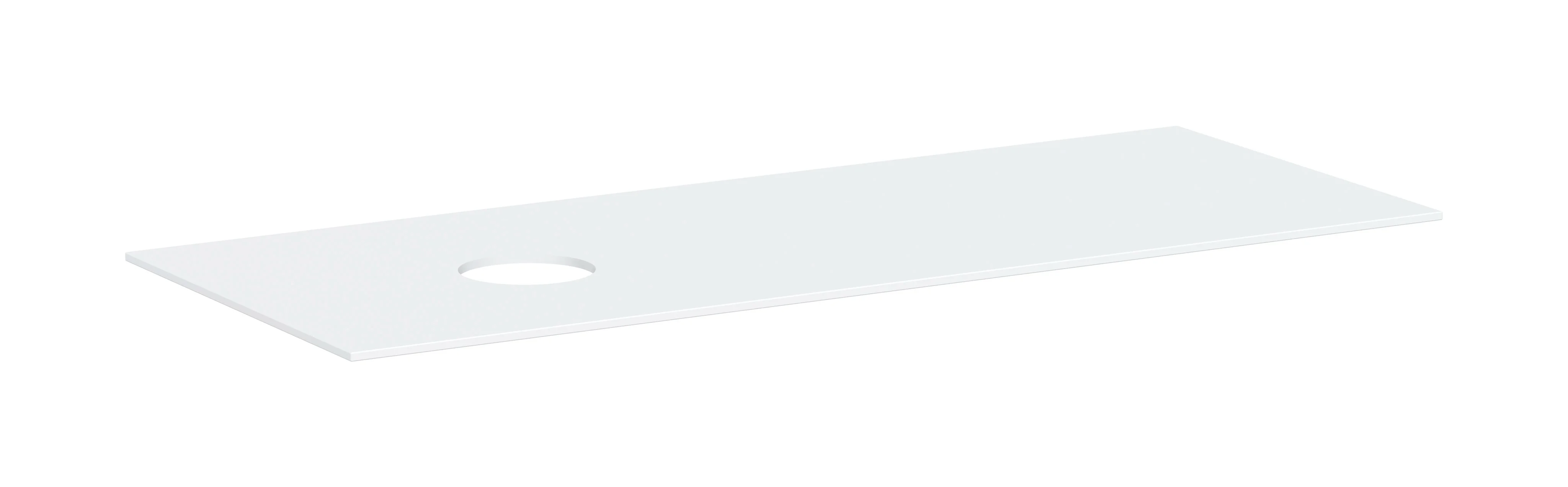 Hansgrohe Xevolos E Konsole, Mattweiß, 1370 x 550 mm, 1x Beckenausschnitt links, 10 mm Materialstärke Hansgrohe Xevolos E Konsole, Mattweiß, 1370 x 550 mm, 1x Beckenausschnitt links, 10 mm Materialstärke