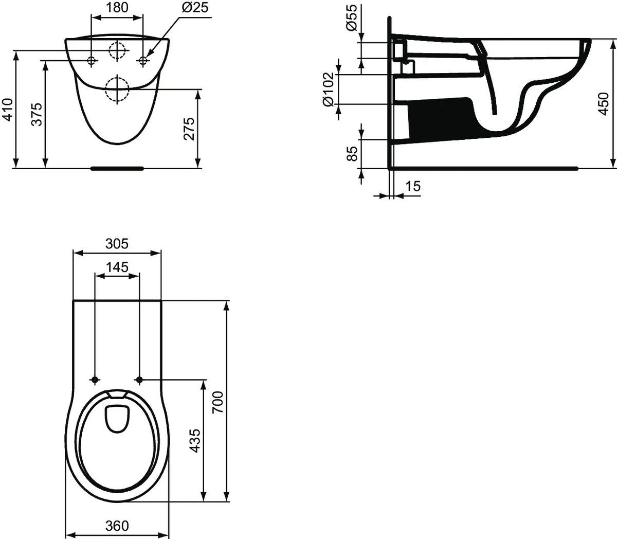 WC „Contour21+“ 36 × 36,5 × 70 cm WC „Contour21+“ 36 × 36,5 × 70 cm