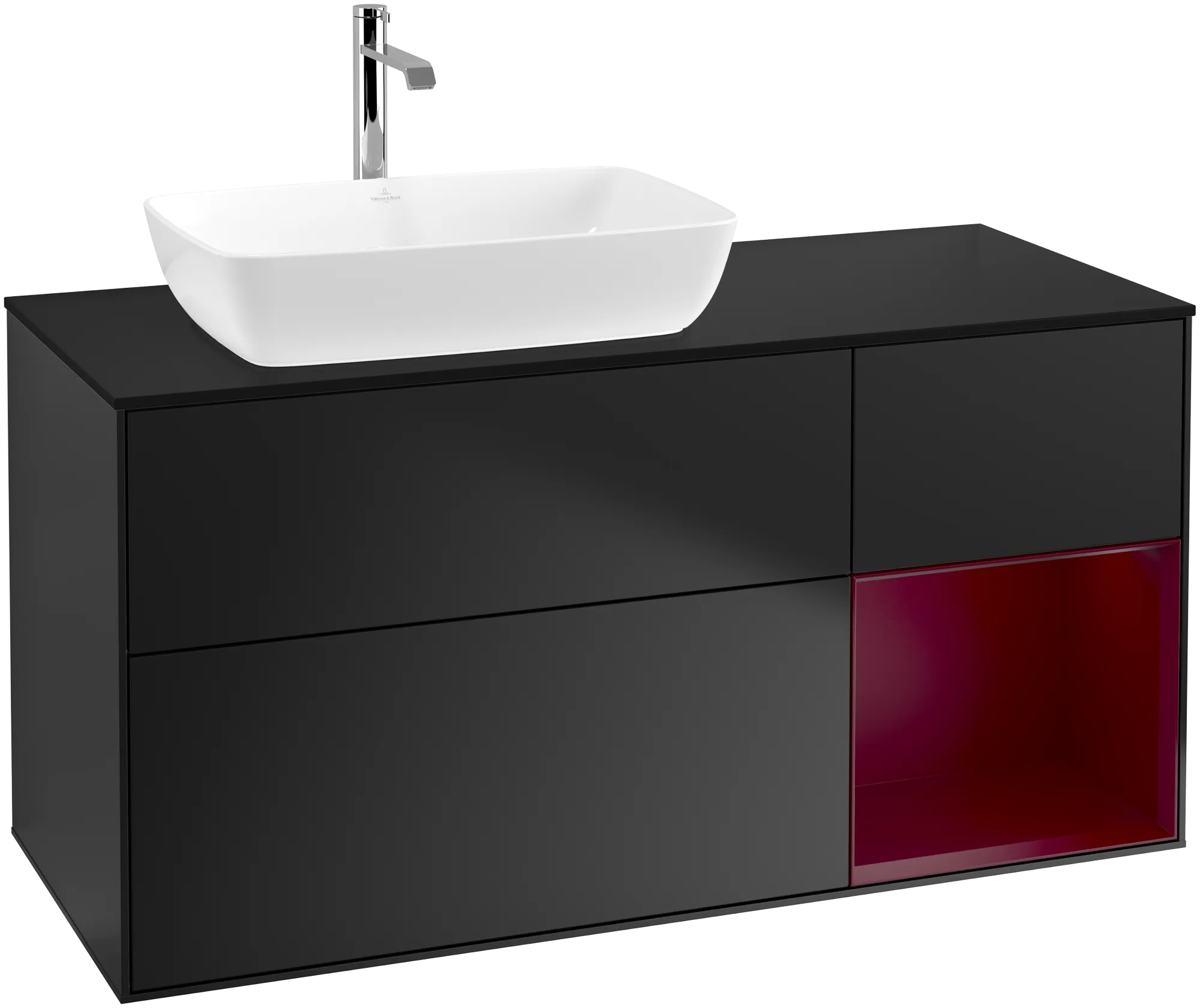 Villeroy & Boch Finion Waschbeckenunterschrank G81 1200x603x501mm Black Matt