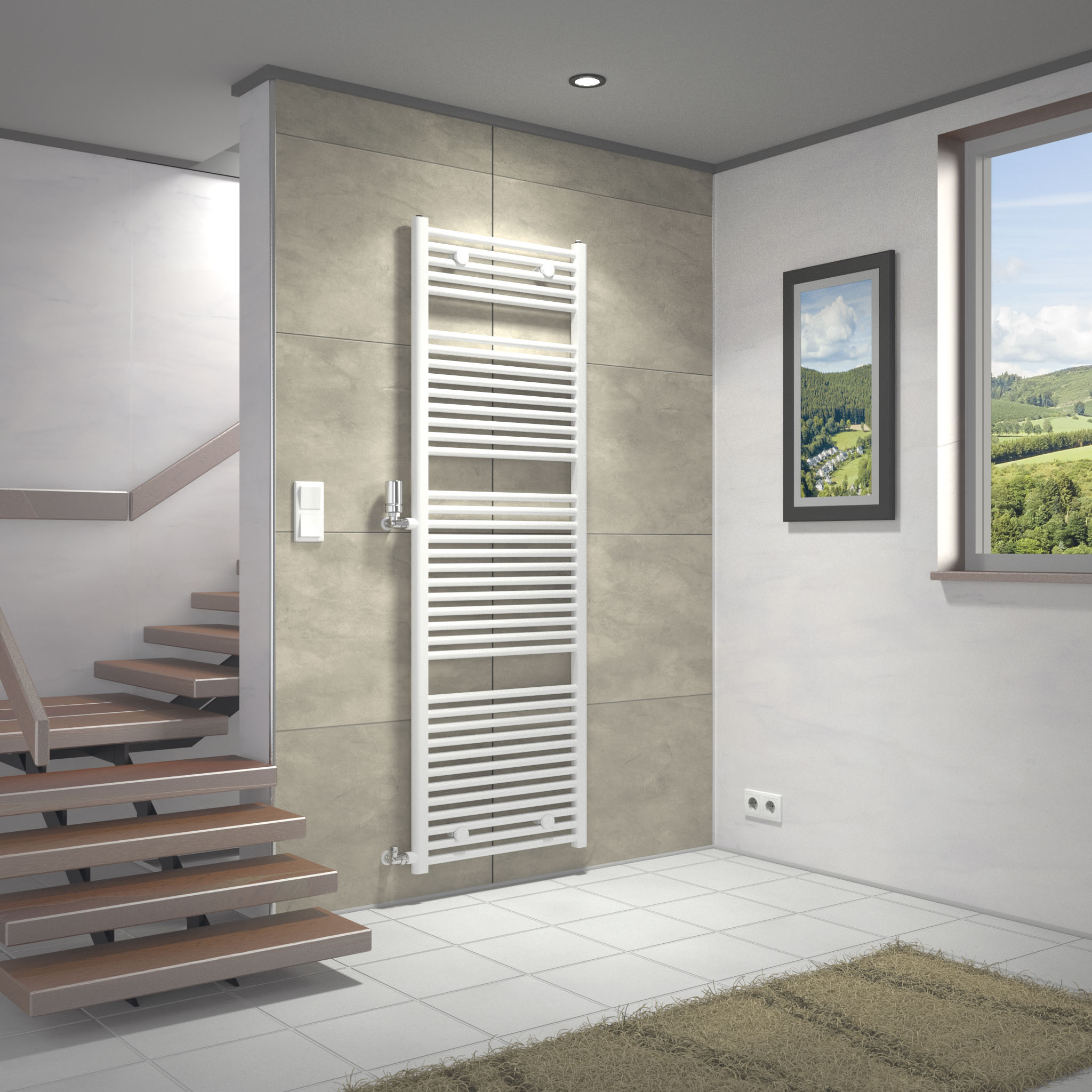 HSK Design-Heizkörper „Line“ 50 × 177,5 cm in Pergamon HSK Design-Heizkörper „Line“ 50 × 177,5 cm in Pergamon