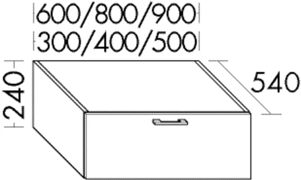 burgbad Hochschrank „Sys30“ 340 × 240 × 580 mm in Weiß Matt