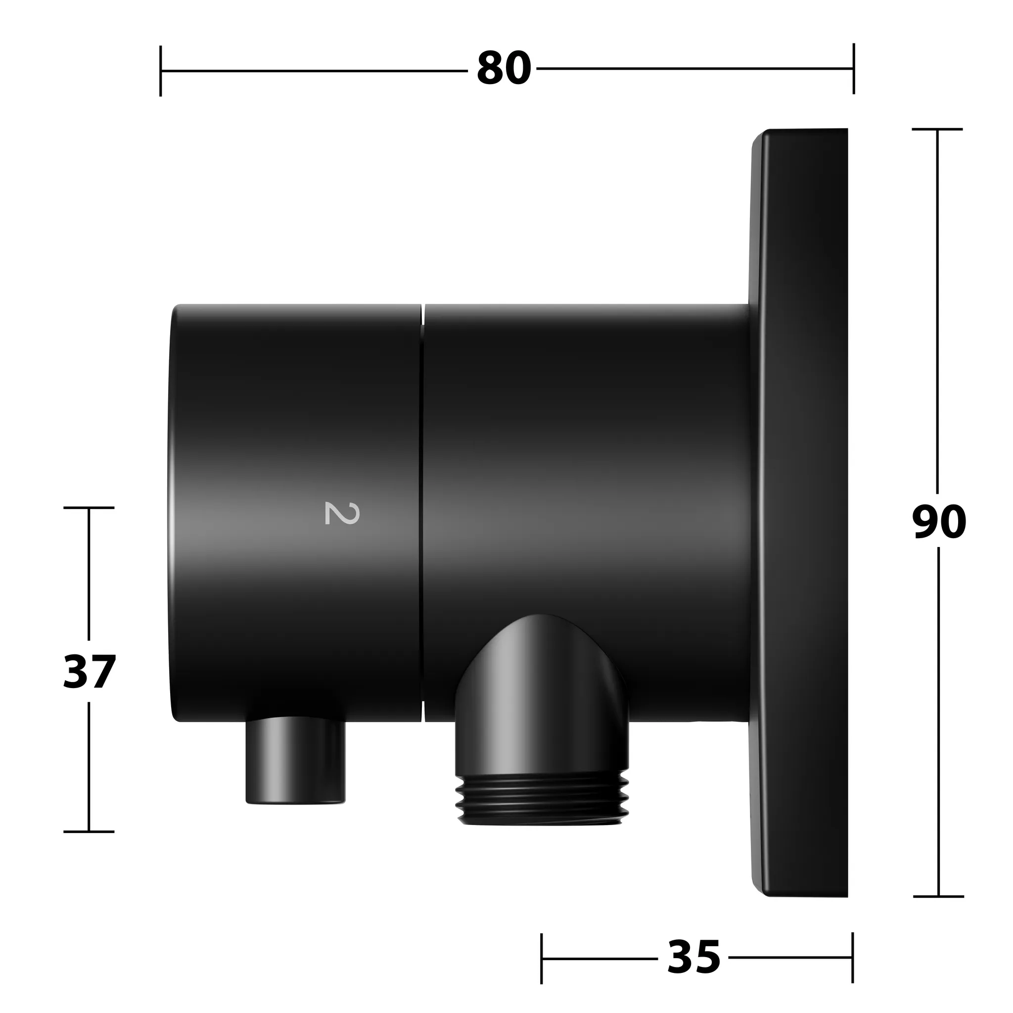 IXMO 59557371102 2-Wege Ab- u. Umstellventil UP mit Schlauchanschluß IXMO Comfort, eckig schwarz IXMO 59557371102 2-Wege Ab- u. Umstellventil UP mit Schlauchanschluß IXMO Comfort, eckig schwarz