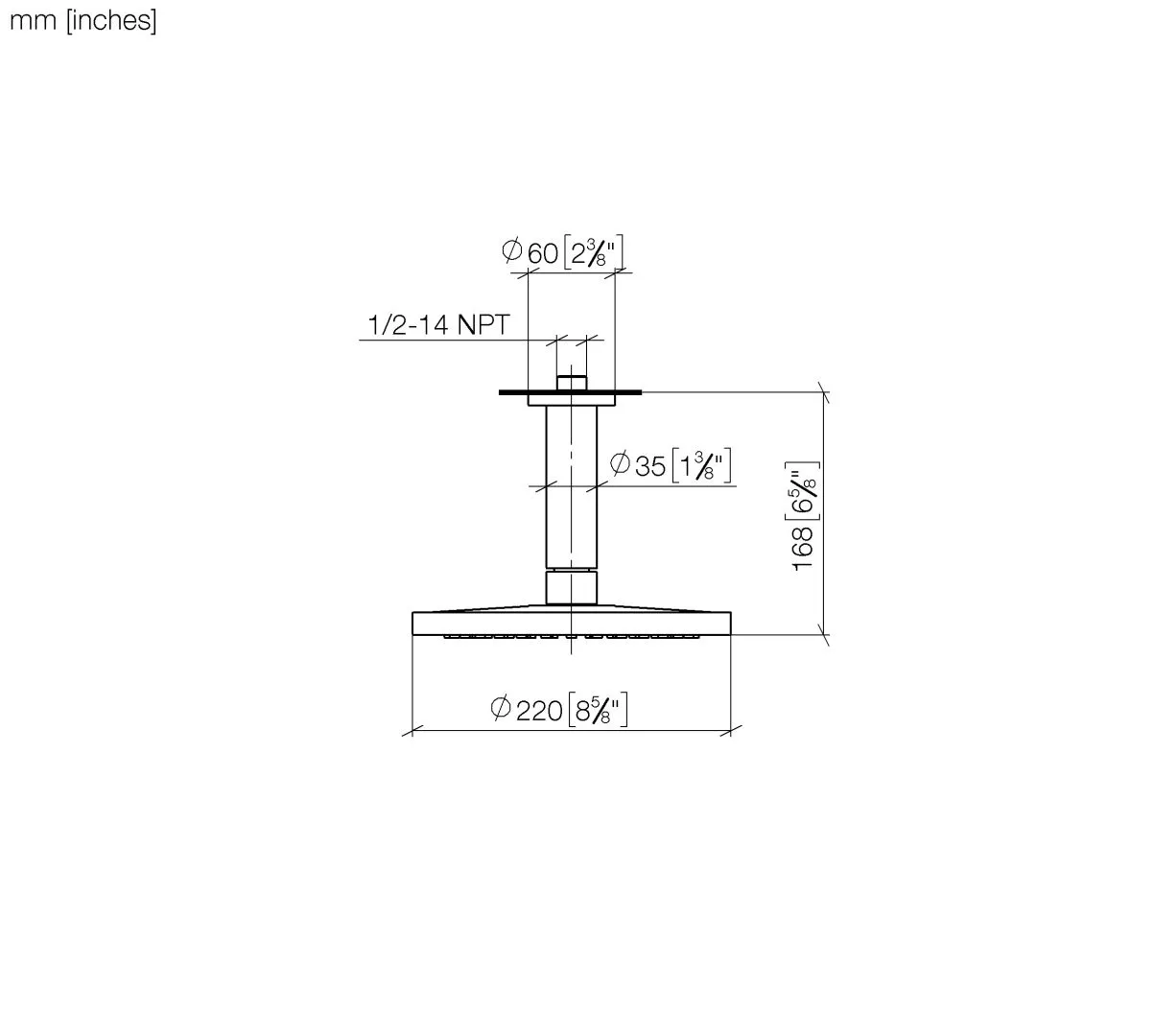 Regenbrause mit Deckenanbindung SERIENSPEZIFISCH Chrom 28669970 Regenbrause mit Deckenanbindung SERIENSPEZIFISCH Chrom 28669970