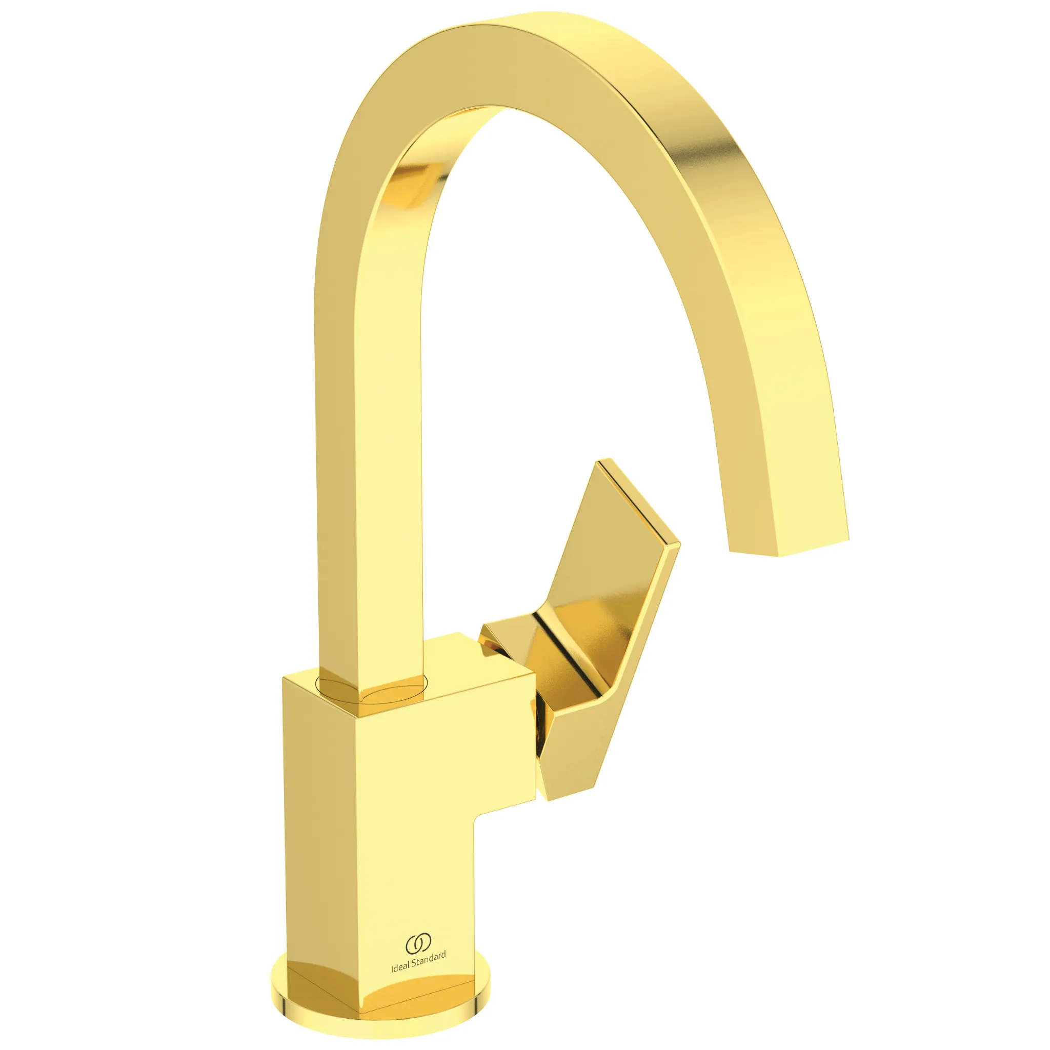 Ideal Standard Waschischarmatur Extra Ausladung 190mm hoher Auslauf ohne Ablaufgarnitur Brushed Gold