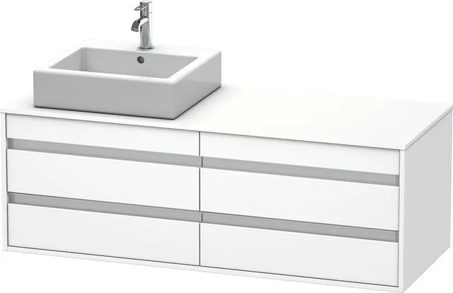 Duravit Waschtischunterschrank wandhängend „Ketho“ 140 × 49,6 × 55 cm Weiß Matt
