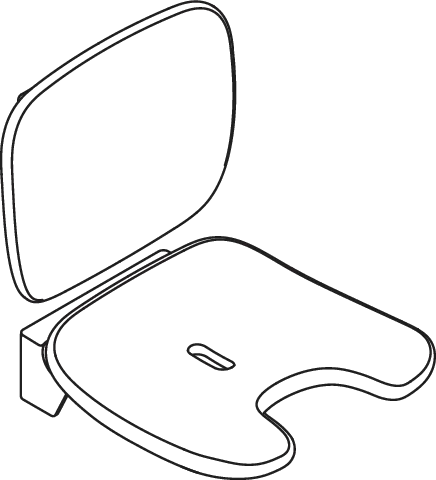 Klappsitz „Serie 802 LifeSystem“ in Signalweiß glänzend / Signalweiß matt Klappsitz „Serie 802 LifeSystem“ in Signalweiß glänzend / Signalweiß matt