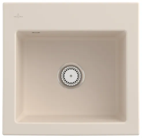 Villeroy & Boch Einbau-Küchenspülbecken „Subway“ 50 S 525 × 510 × 220 mm, für Becken mittig in Ivory Villeroy & Boch Einbau-Küchenspülbecken „Subway“ 50 S 525 × 510 × 220 mm, für Becken mittig in Ivory