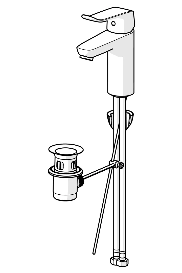 HansaCARE Waschtischarmatur HansaCARE 4601 Zugstangenablaufgarnitur Bedienungshebel lang Ausladung 114 Chrom HansaCARE Waschtischarmatur HansaCARE 4601 Zugstangenablaufgarnitur Bedienungshebel lang Ausladung 114 Chrom