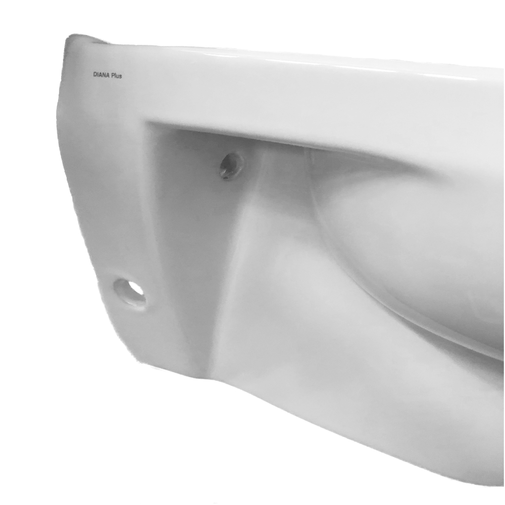 Bidet, mit Hahnlochbohrung, mit Überlauf 36 × 54 cm
