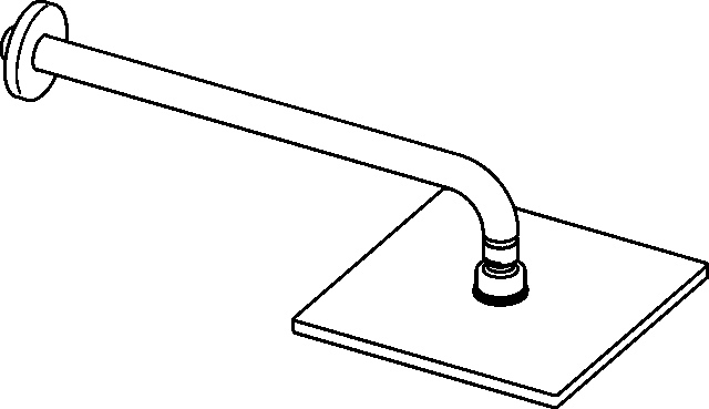 HA Kopfbrause HANSAVIVA 4426 1-strahlig 200 x 200 mm Ausladung 357 mm DN15 Chrom