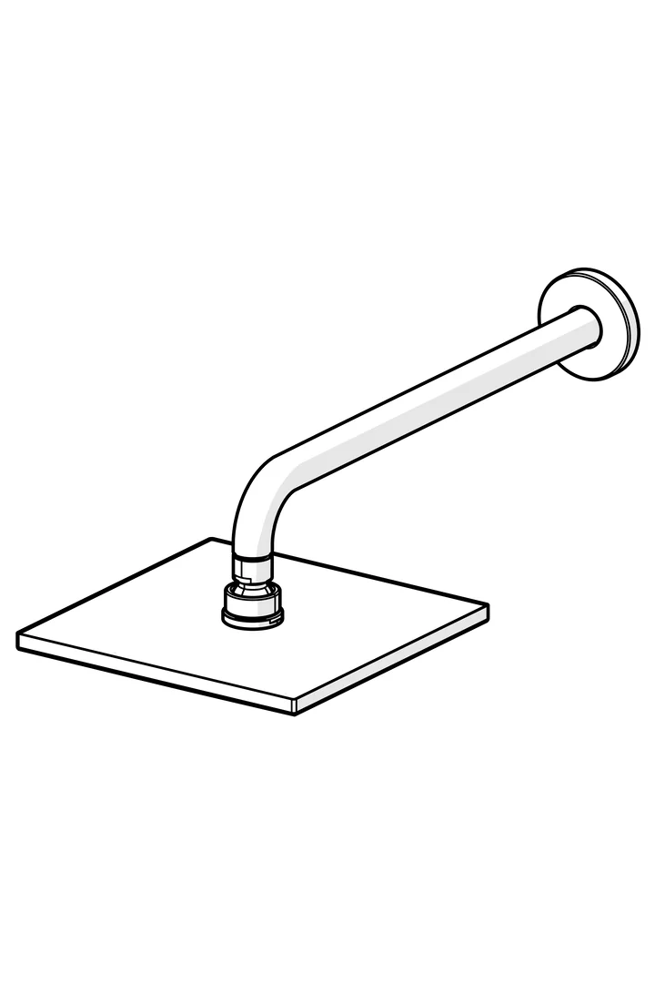 HansaVIVA Kopfbrause HansaVIVA 4426 1-strahlig 200x200mm Ausladung 357mm DN15 Chrom