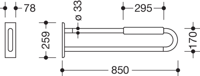 HEWI Wandgriff „Serie 801“