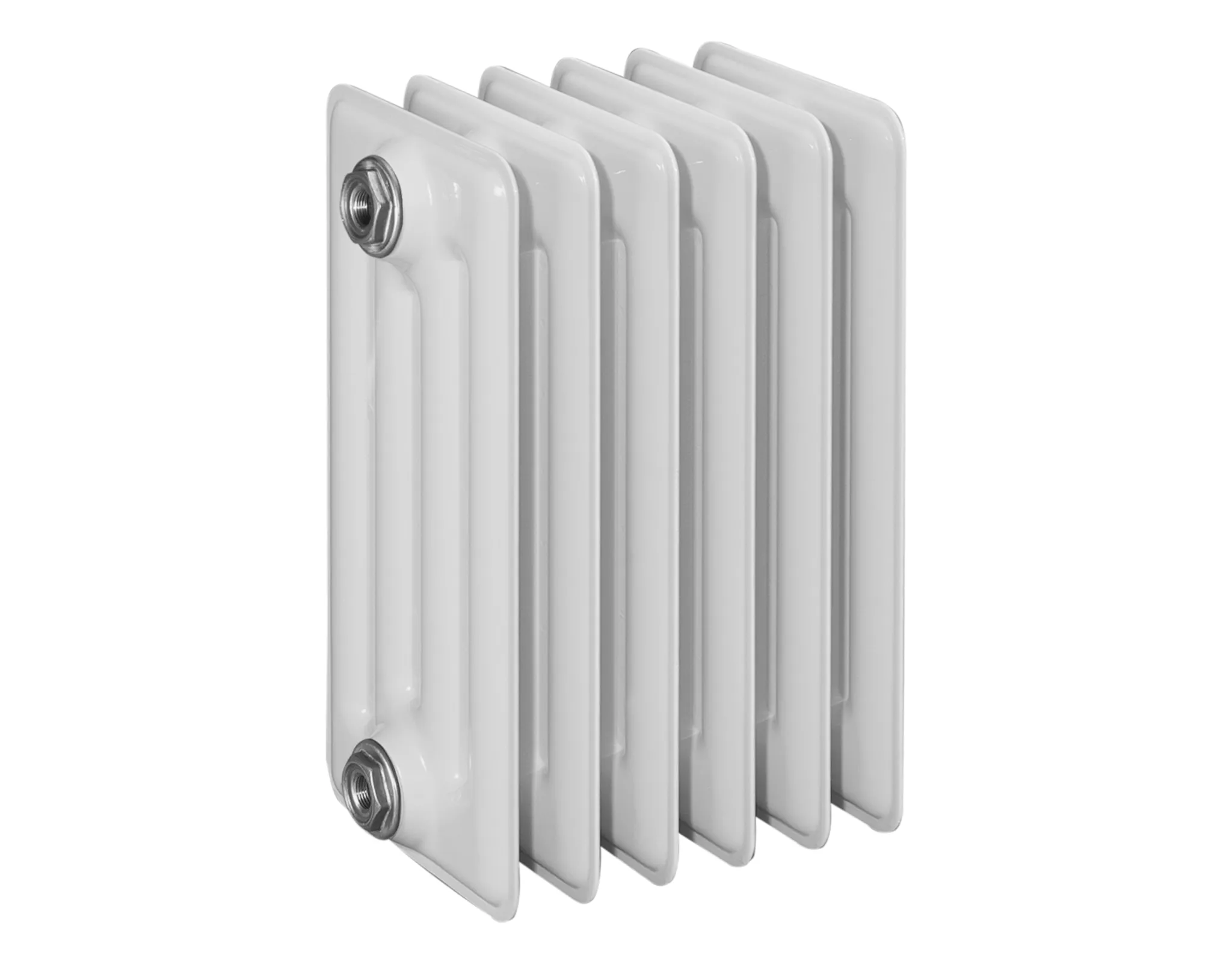 Beispielbild eines Heizkörpers mit 6 Gliedern ASW DIN-Stahlradiator HG-TEC 36 Glieder Nabenabstand 350 mm 1800 x 450 x 220 mm in grundiert