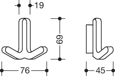 HEWI Doppelhaken „Serie 477“