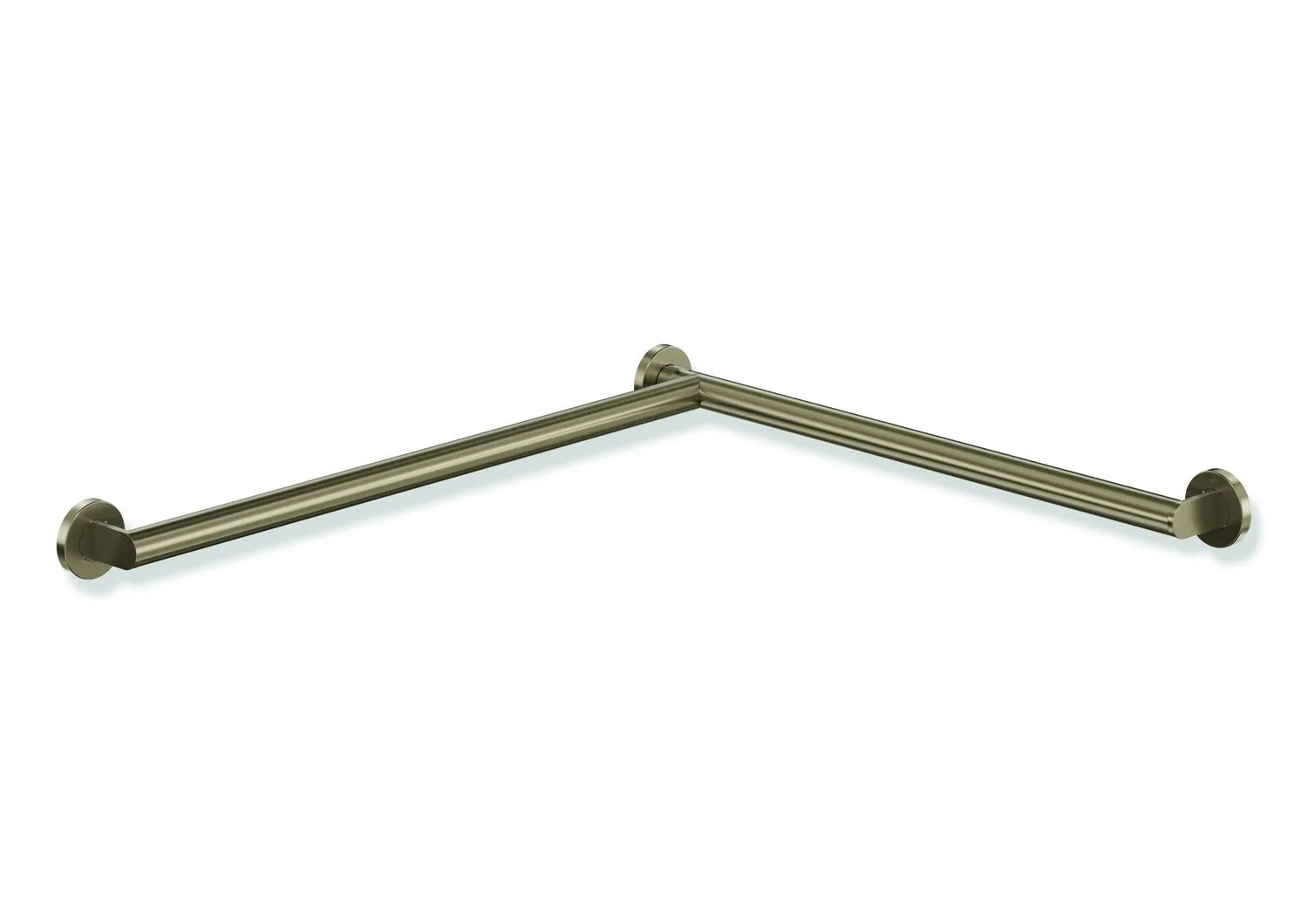 HEWI Dusch- und Wannenhandlauf System 900, PVD bronze gebürstet, 32 mm Durchmesser, 647 mm Länge, links, 70 mm Tiefe