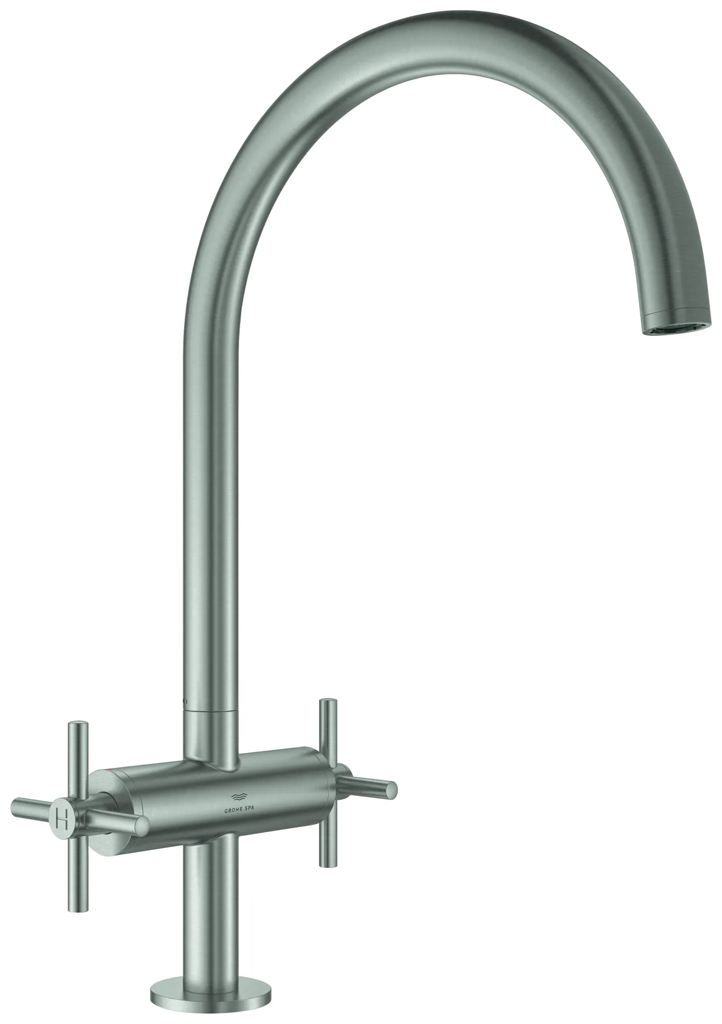 Grohe Atrio Zweigriff-Spültischbatterie, ½ C-Auslauf, Einlochmontage Grohe Atrio Zweigriff-Spültischbatterie, ½ C-Auslauf, Einlochmontage