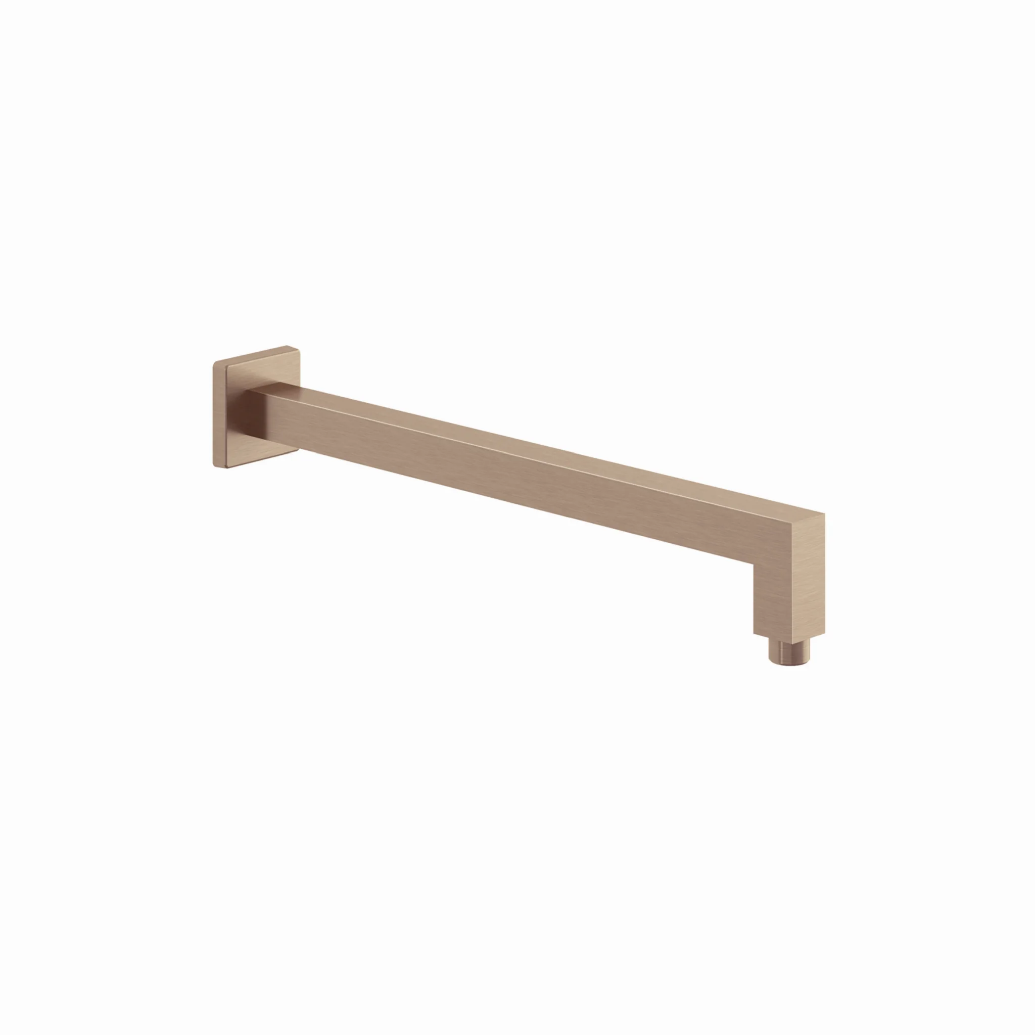Kludi A-QA Wand-Brausearm 400 mm, eckige Ausführung Brushed Bronze, für Kopfbrausen mit Rosette, starre Wandmontage
