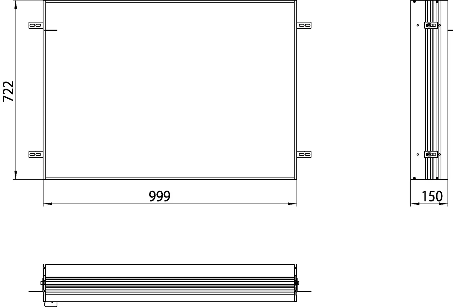 emco Einbaurahmen für Spiegelschrank „prime 2“ 99,9 × 72,2 × 15 cm