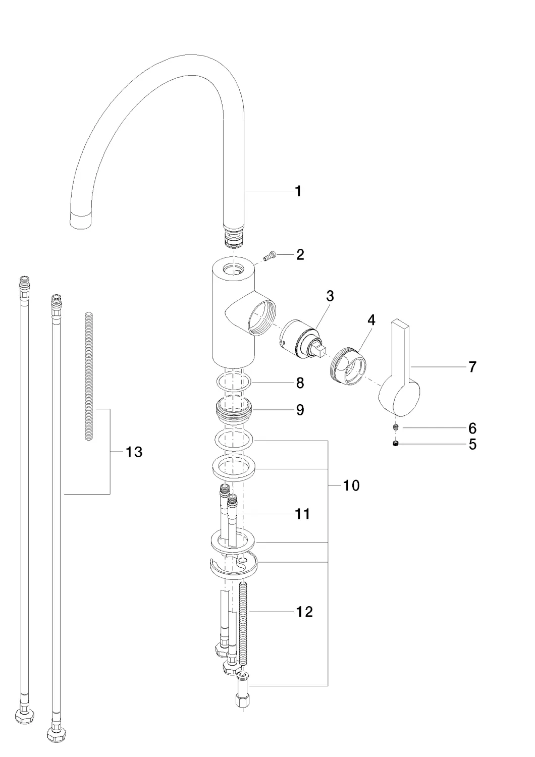 Einhebelmischer TARA ULTRA Chrom 33816875