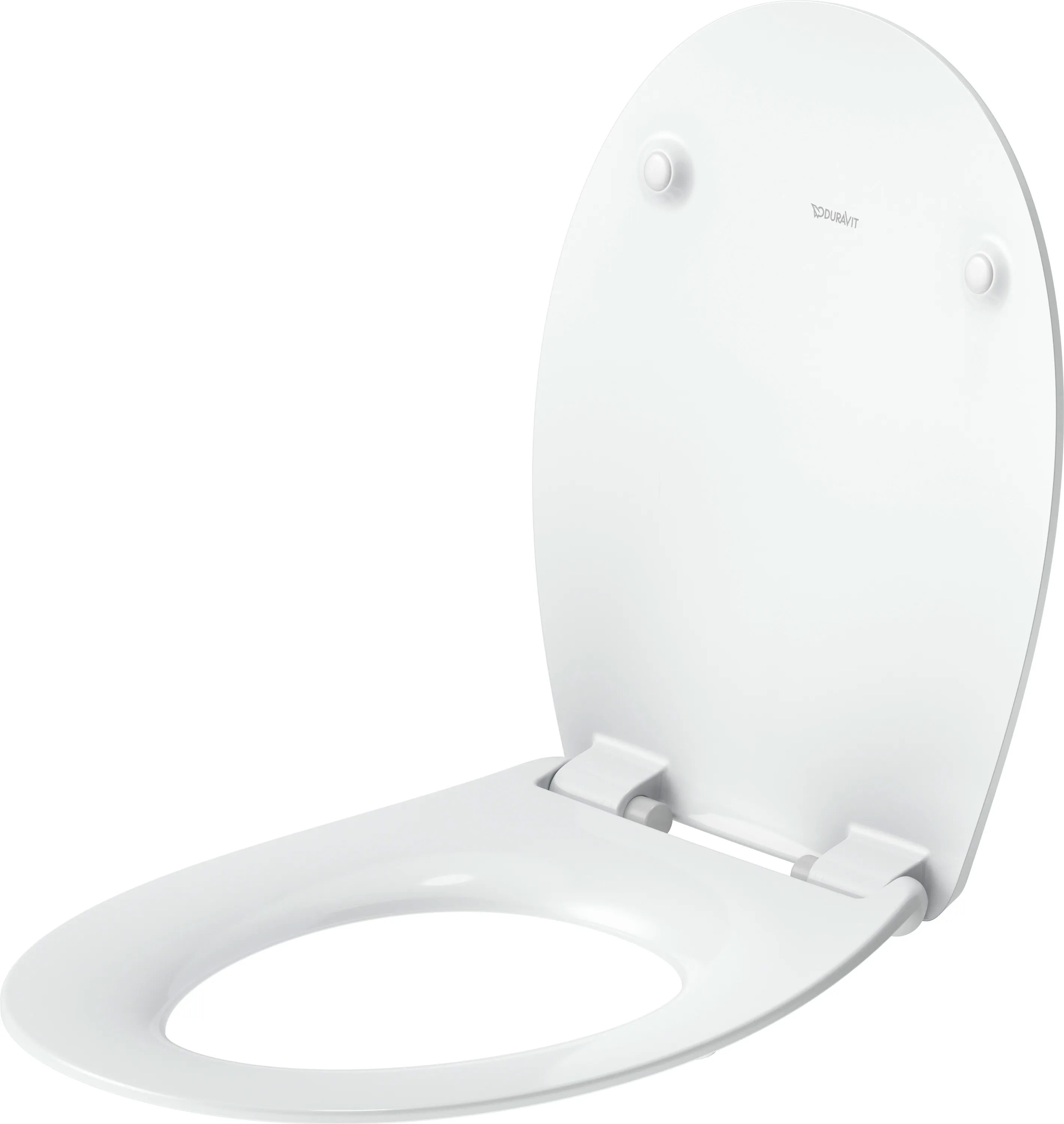 Duravit Univ. WC-Sitz Oval Tief 448mm, Ülap., Absenkaut.,abnehmb.,Scharn. Edelst.,Weiß