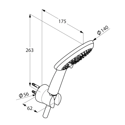 Handbrause „Freshline“ 11 l/min in chrom Handbrause „Freshline“ 11 l/min in chrom