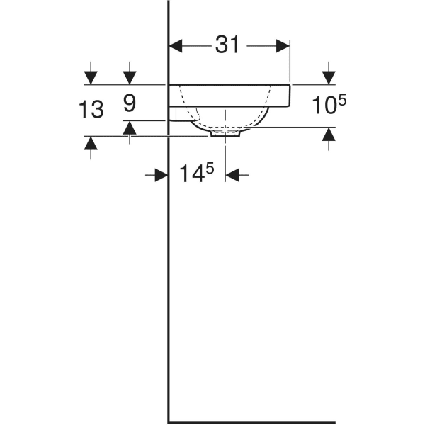 Wandwaschtisch mit Ablagefläche „iCon Light“, rechteckig, Hahnlochposition rechts, Ablagefläche rechts, mittig 53 × 31 cm in weiß matt Wandwaschtisch mit Ablagefläche „iCon Light“, rechteckig, Hahnlochposition rechts, Ablagefläche rechts, mittig 53 × 31 cm in weiß matt