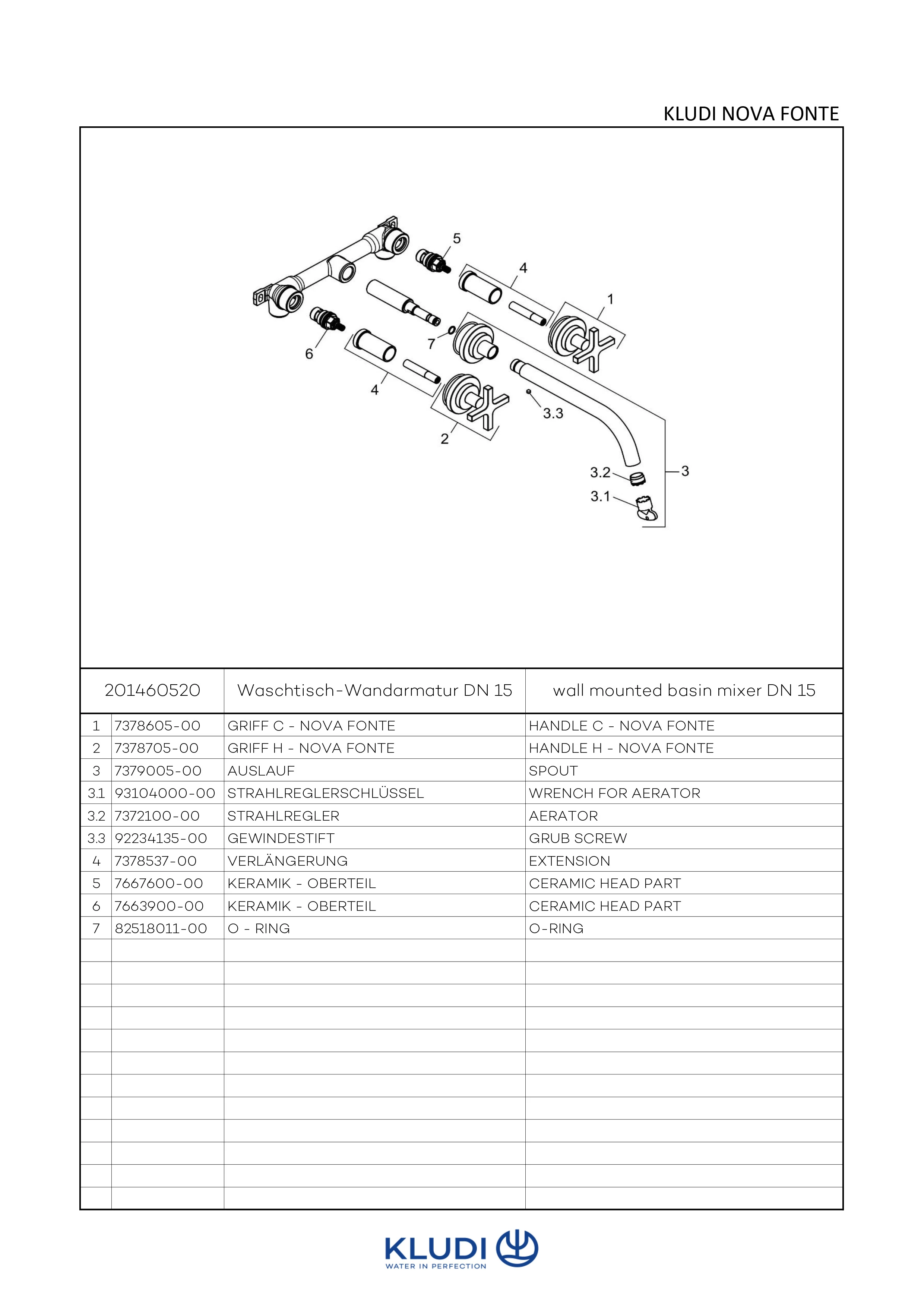 NOVA FONTE 3LochWaschtisch CLASSIC UPWandmontage 240 mm chrom NOVA FONTE 3LochWaschtisch CLASSIC UPWandmontage 240 mm chrom